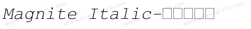 Magnite Italic字体转换